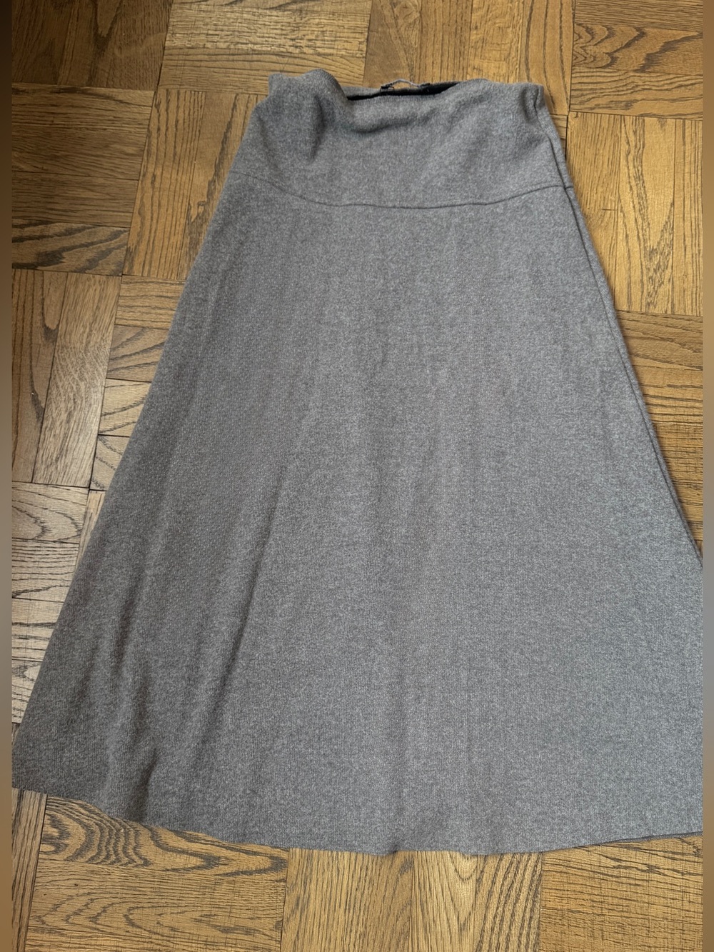 Zara Gray A-Line Knit Skirt